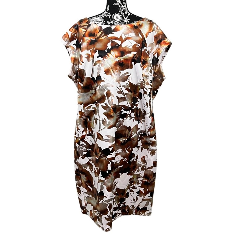 Beige‎ by eci Brown Floral Midi Dress